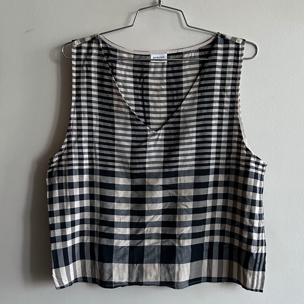 BABATON Murphy Blouse – Size L – Gingham